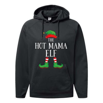 Hot Mama Elf Matching Group Xmas Funny Family Christmas Performance Fleece Hoodie