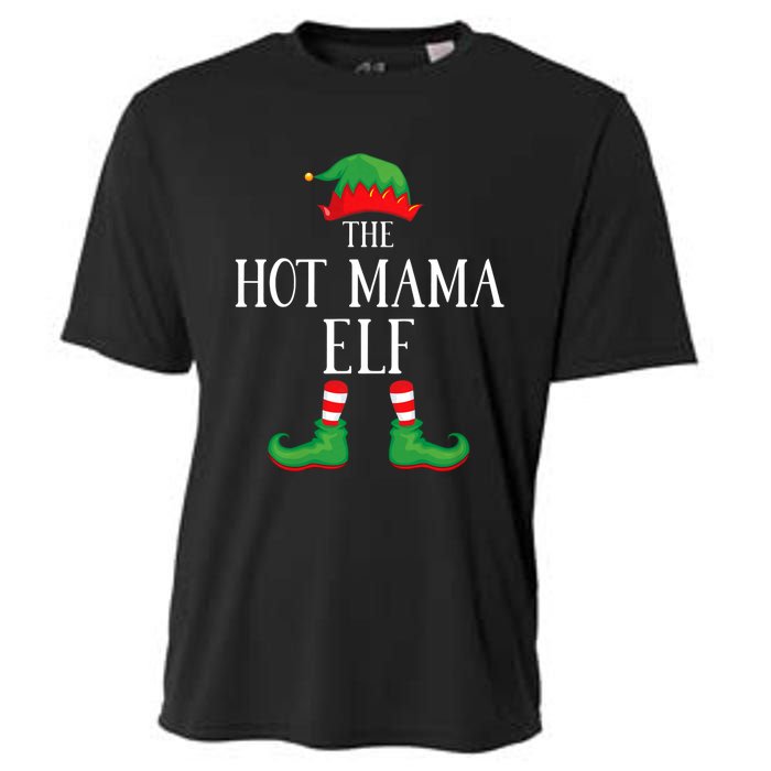 Hot Mama Elf Matching Group Xmas Funny Family Christmas Cooling Performance Crew T-Shirt