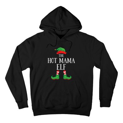 Hot Mama Elf Matching Group Xmas Funny Family Christmas Hoodie