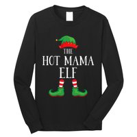 Hot Mama Elf Matching Group Xmas Funny Family Christmas Long Sleeve Shirt