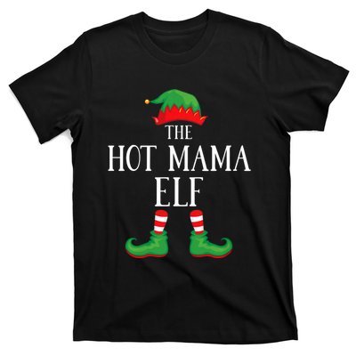 Hot Mama Elf Matching Group Xmas Funny Family Christmas T-Shirt