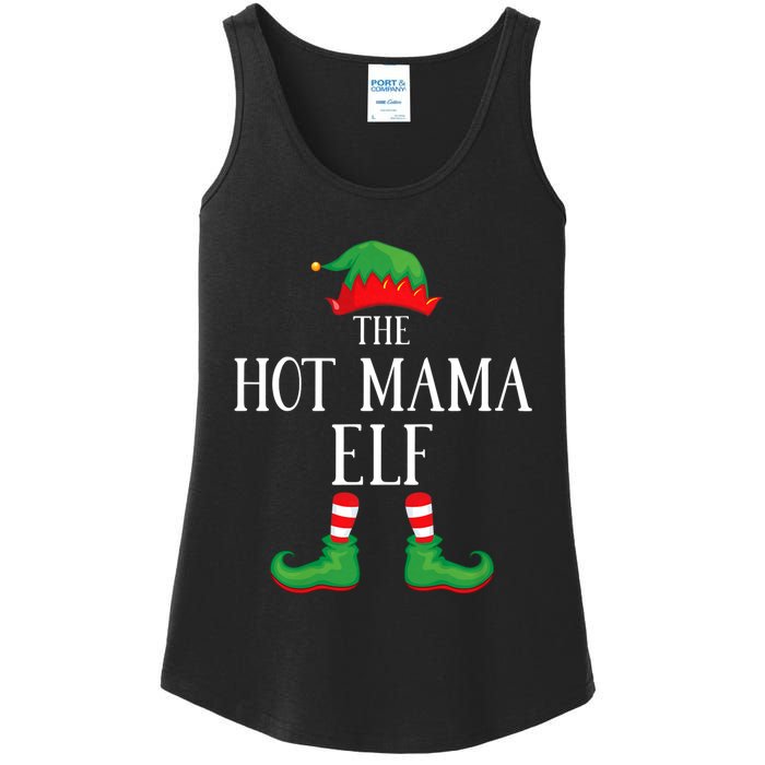 Hot Mama Elf Matching Group Xmas Funny Family Christmas Ladies Essential Tank