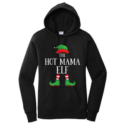 Hot Mama Elf Matching Group Xmas Funny Family Christmas Women's Pullover Hoodie