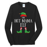 Hot Mama Elf Matching Group Xmas Funny Family Christmas Tall Long Sleeve T-Shirt