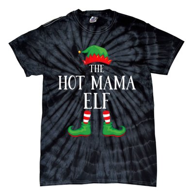 Hot Mama Elf Matching Group Xmas Funny Family Christmas Tie-Dye T-Shirt