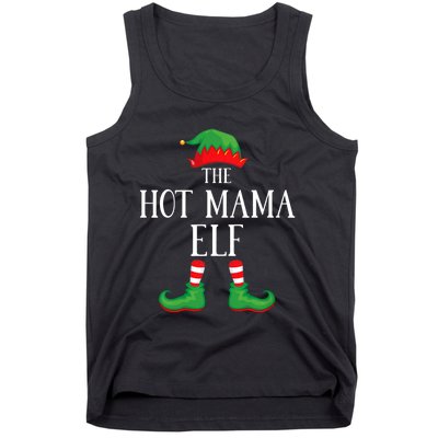 Hot Mama Elf Matching Group Xmas Funny Family Christmas Tank Top