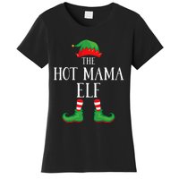 Hot Mama Elf Matching Group Xmas Funny Family Christmas Women's T-Shirt