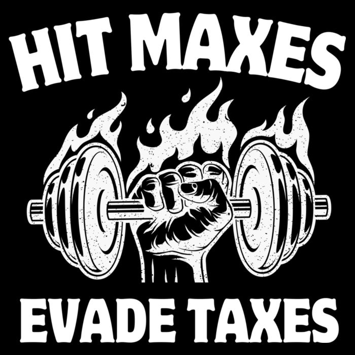 Hit Maxes Evade Taxes Funny Gym Fitness Weightifting Workout Womens Tank Top
