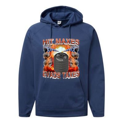 Hit Maxes Evade Taxes Performance Fleece Hoodie