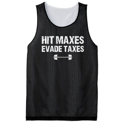 Hit Maxes Evade Taxes Funny Apparel Vintage Mesh Reversible Basketball Jersey Tank