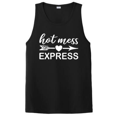 Hot Mess Express Funny Chaos Chaotic Life Mom Boss Ager Cute Gift PosiCharge Competitor Tank