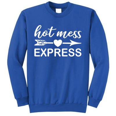 Hot Mess Express Funny Chaos Chaotic Life Mom Boss Ager Cute Gift Sweatshirt