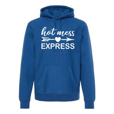 Hot Mess Express Funny Chaos Chaotic Life Mom Boss Ager Cute Gift Premium Hoodie