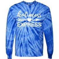 Hot Mess Express Funny Chaos Chaotic Life Mom Boss Ager Cute Gift Tie-Dye Long Sleeve Shirt