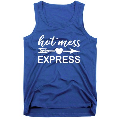 Hot Mess Express Funny Chaos Chaotic Life Mom Boss Ager Cute Gift Tank Top