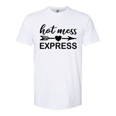 Hot Mess Express Funny Chaos Chaotic Life Mom Boss Ager Cute Gift Softstyle CVC T-Shirt