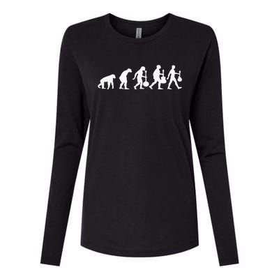 Human Mandolin Evolution Vintage Classical Music Womens Cotton Relaxed Long Sleeve T-Shirt