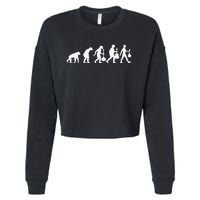 Human Mandolin Evolution Vintage Classical Music Cropped Pullover Crew