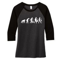 Human Mandolin Evolution Vintage Classical Music Women's Tri-Blend 3/4-Sleeve Raglan Shirt