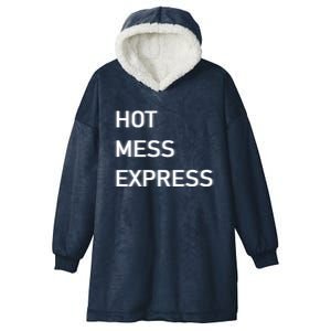 Hot Mess Express Mom Life Dad Life Gift Hooded Wearable Blanket