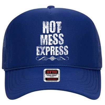 Hot Mess Express Scroll Gift High Crown Mesh Back Trucker Hat