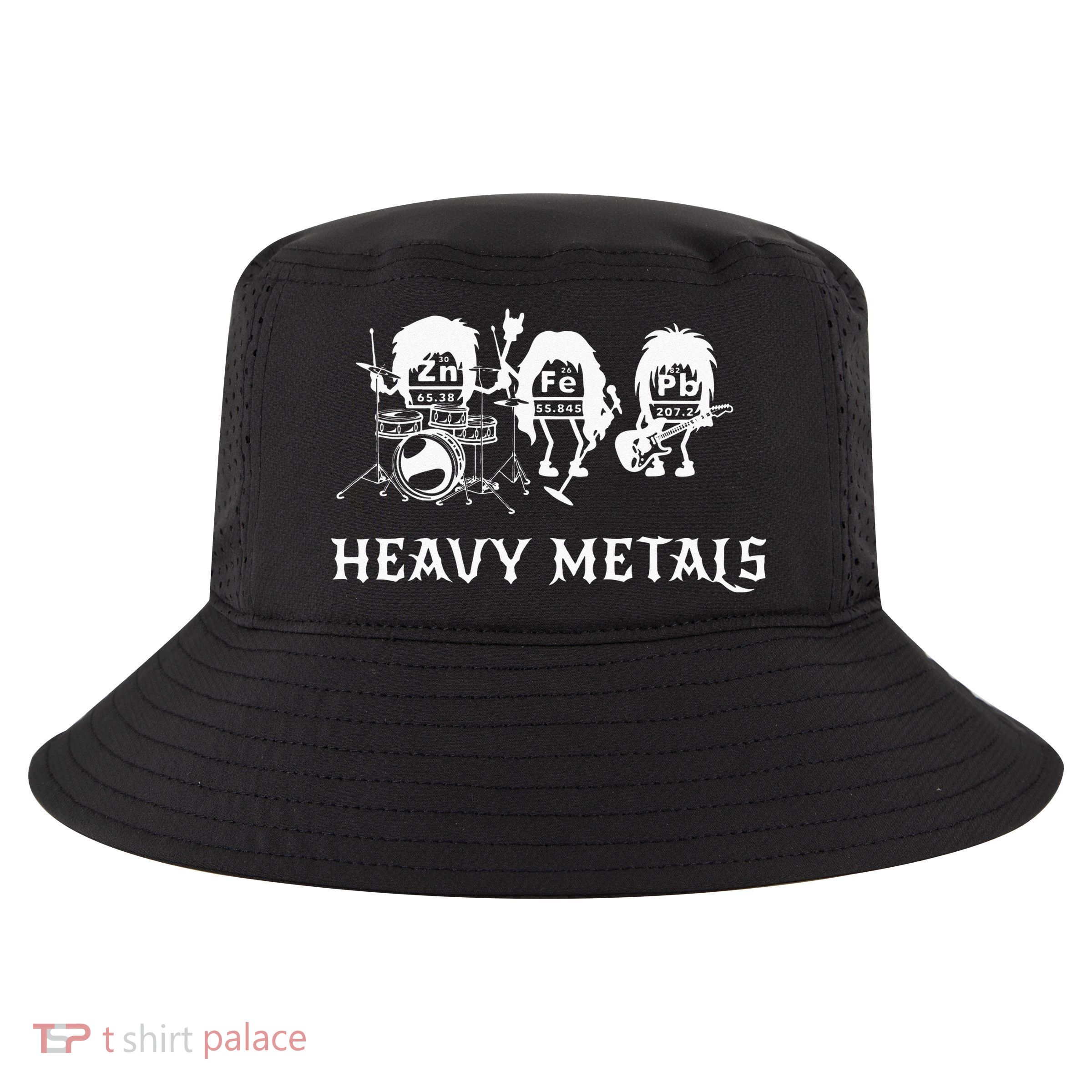 Heavy Metals Funny Chemistry Periodic Table Joke Cool Comfort Performance Bucket Hat