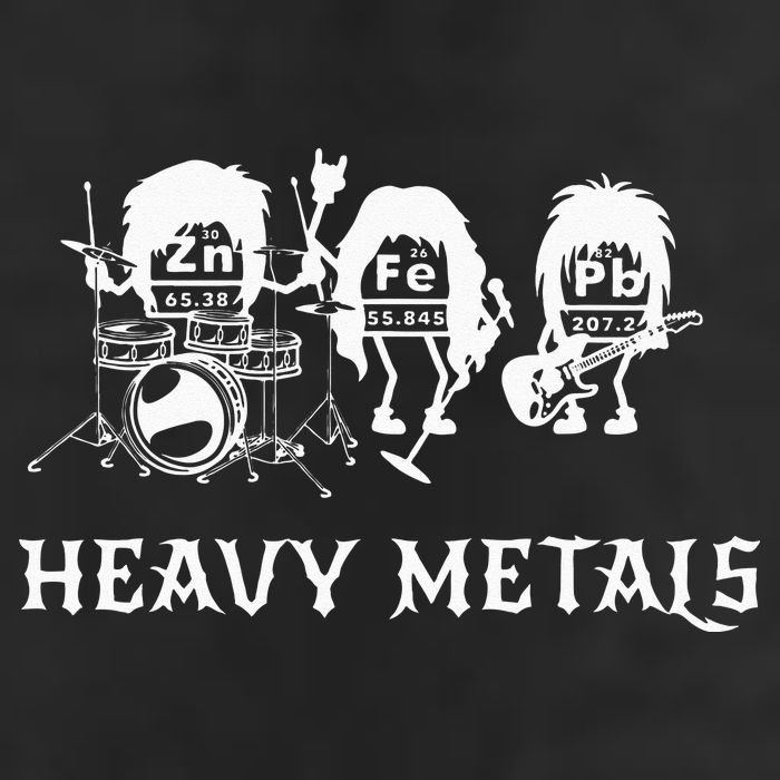 Heavy Metals Funny Chemistry Periodic Table Joke 7 Panel Mesh Trucker Snapback Hat