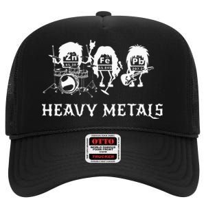 Heavy Metals Funny Chemistry Periodic Table Joke High Crown Mesh Back Trucker Hat