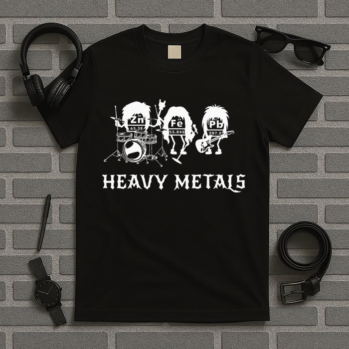 Heavy Metals Funny Chemistry Periodic Table Joke T-Shirt