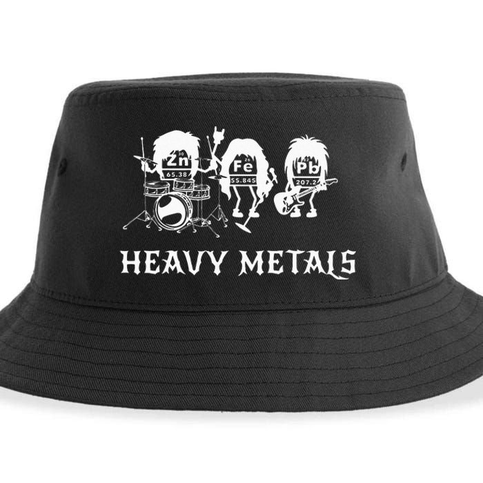 Heavy Metals Funny Chemistry Periodic Table Joke Sustainable Bucket Hat