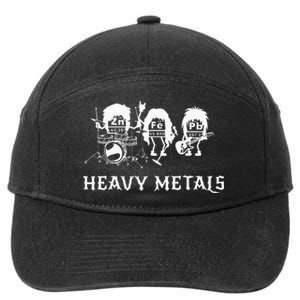 Heavy Metals Funny Chemistry Periodic Table Joke 7-Panel Snapback Hat