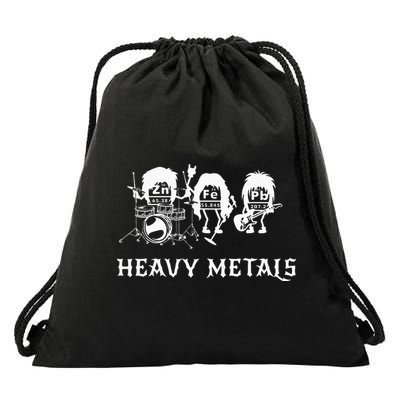 Heavy Metals Funny Chemistry Periodic Table Joke Drawstring Bag