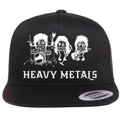 Heavy Metals Funny Chemistry Periodic Table Joke Flatbill Hat
