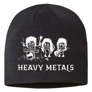 Heavy Metals Funny Chemistry Periodic Table Joke Sustainable Beanie