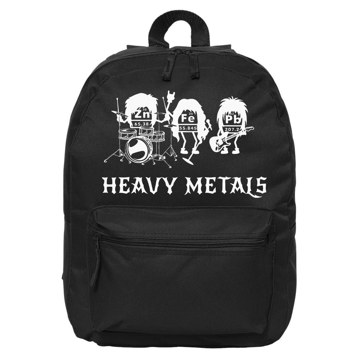 Heavy Metals Funny Chemistry Periodic Table Joke 16 in Basic Backpack