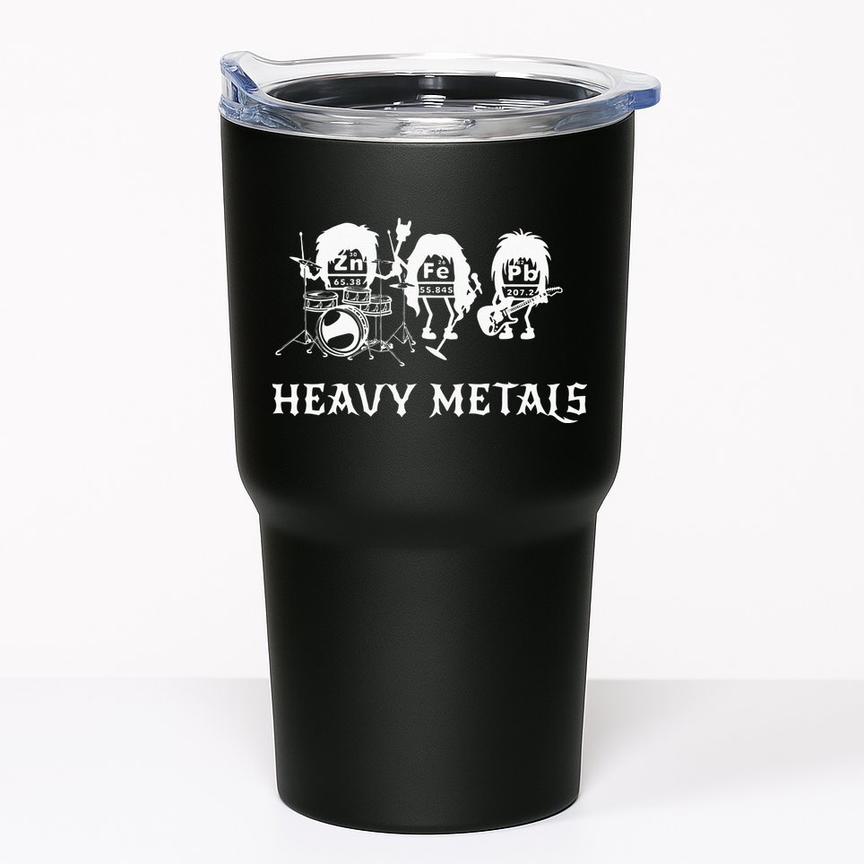 Heavy Metals Funny Chemistry Periodic Table Joke Tumbler