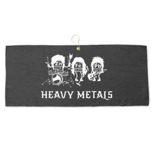 Heavy Metals Funny Chemistry Periodic Table Joke Large Microfiber Waffle Golf Towel