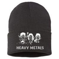 Heavy Metals Funny Chemistry Periodic Table Joke Sustainable Knit Beanie