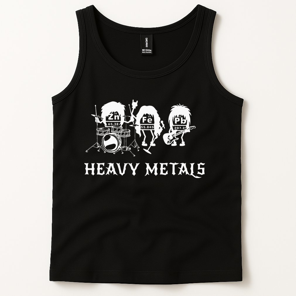 Heavy Metals Funny Chemistry Periodic Table Joke Tank Top