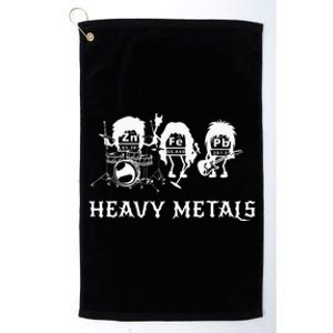 Heavy Metals Funny Chemistry Periodic Table Joke Platinum Collection Golf Towel