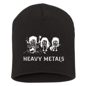 Heavy Metals Funny Chemistry Periodic Table Joke Short Acrylic Beanie