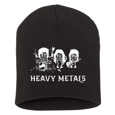 Heavy Metals Funny Chemistry Periodic Table Joke Short Acrylic Beanie