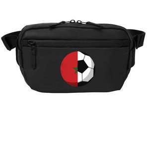 Half Morocco Flag Half Football Moroccan Soccer Fan Cute Gift Crossbody Pack