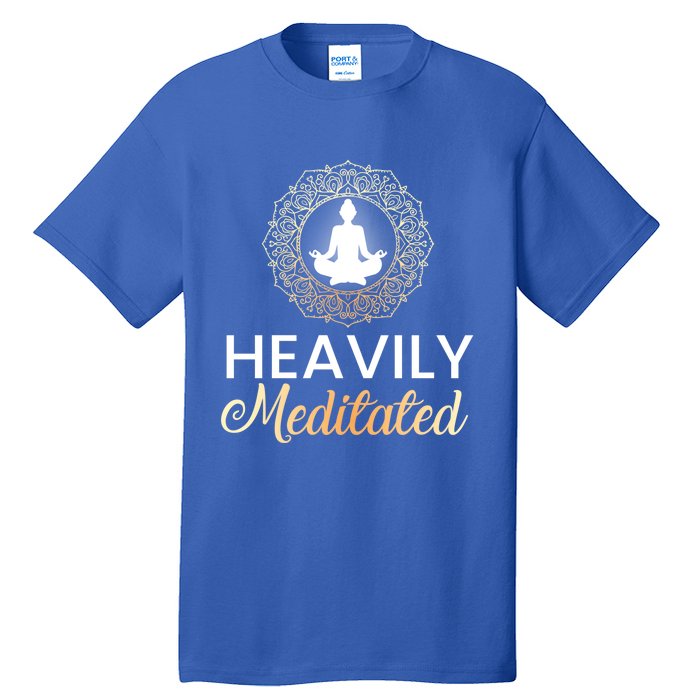 Heavily Meditated Funny Yoga Peace Summer Namaste Gift Tall T-Shirt