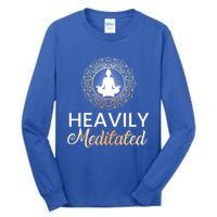 Heavily Meditated Funny Yoga Peace Summer Namaste Gift Tall Long Sleeve T-Shirt