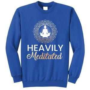 Heavily Meditated Funny Yoga Peace Summer Namaste Gift Tall Sweatshirt