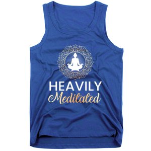 Heavily Meditated Funny Yoga Peace Summer Namaste Gift Tank Top