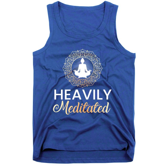 Heavily Meditated Funny Yoga Peace Summer Namaste Gift Tank Top