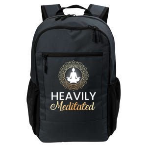 Heavily Meditated Funny Yoga Peace Summer Namaste Gift Daily Commute Backpack