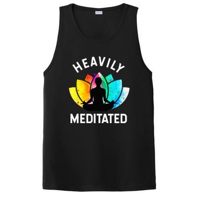 Heavily Meditated Funny Meditation & Yoga Gift PosiCharge Competitor Tank